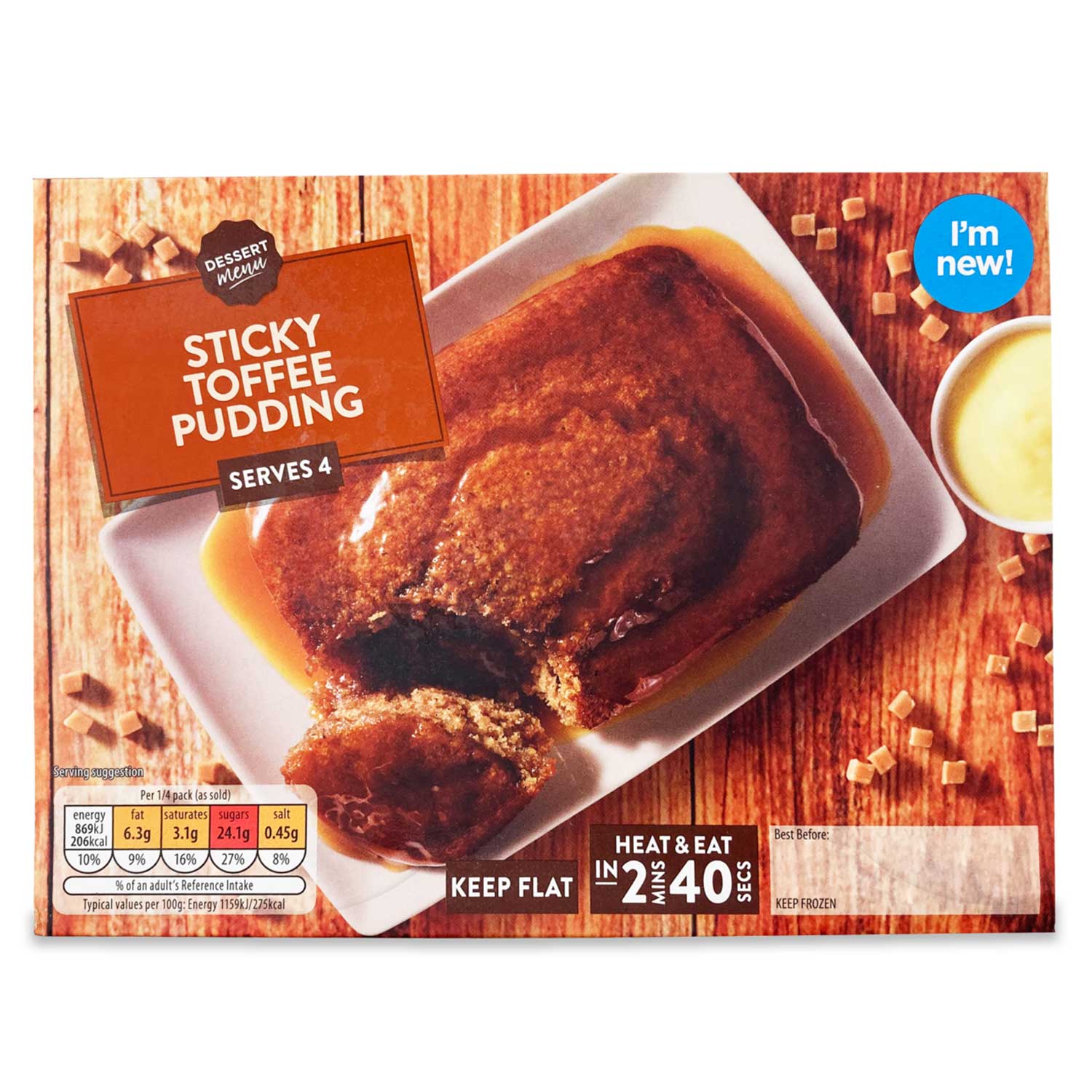 Dessert Menu Sticky Toffee Pudding 300g